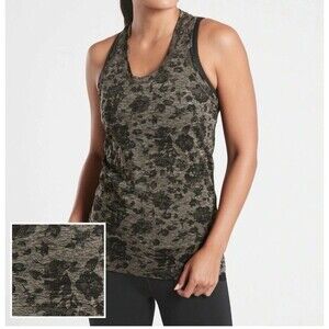 Athleta Momentum Tank Spacedye Floral Ancient Forest Size XS Gym Yoga Running